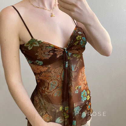 Denali Paisley Ruched Camisole