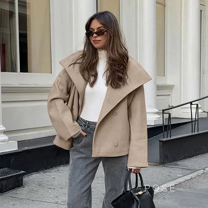 Edna Double-Breasted Wool Coat