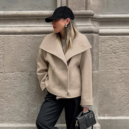 Edna Double-Breasted Wool Coat