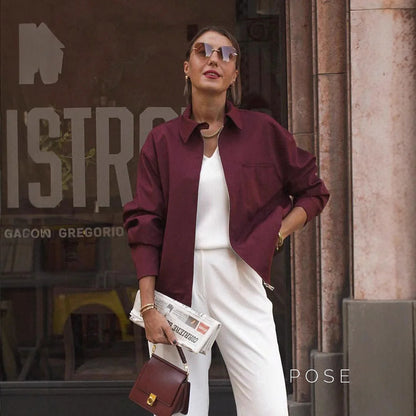 Eliza Collared Bomber Jacket