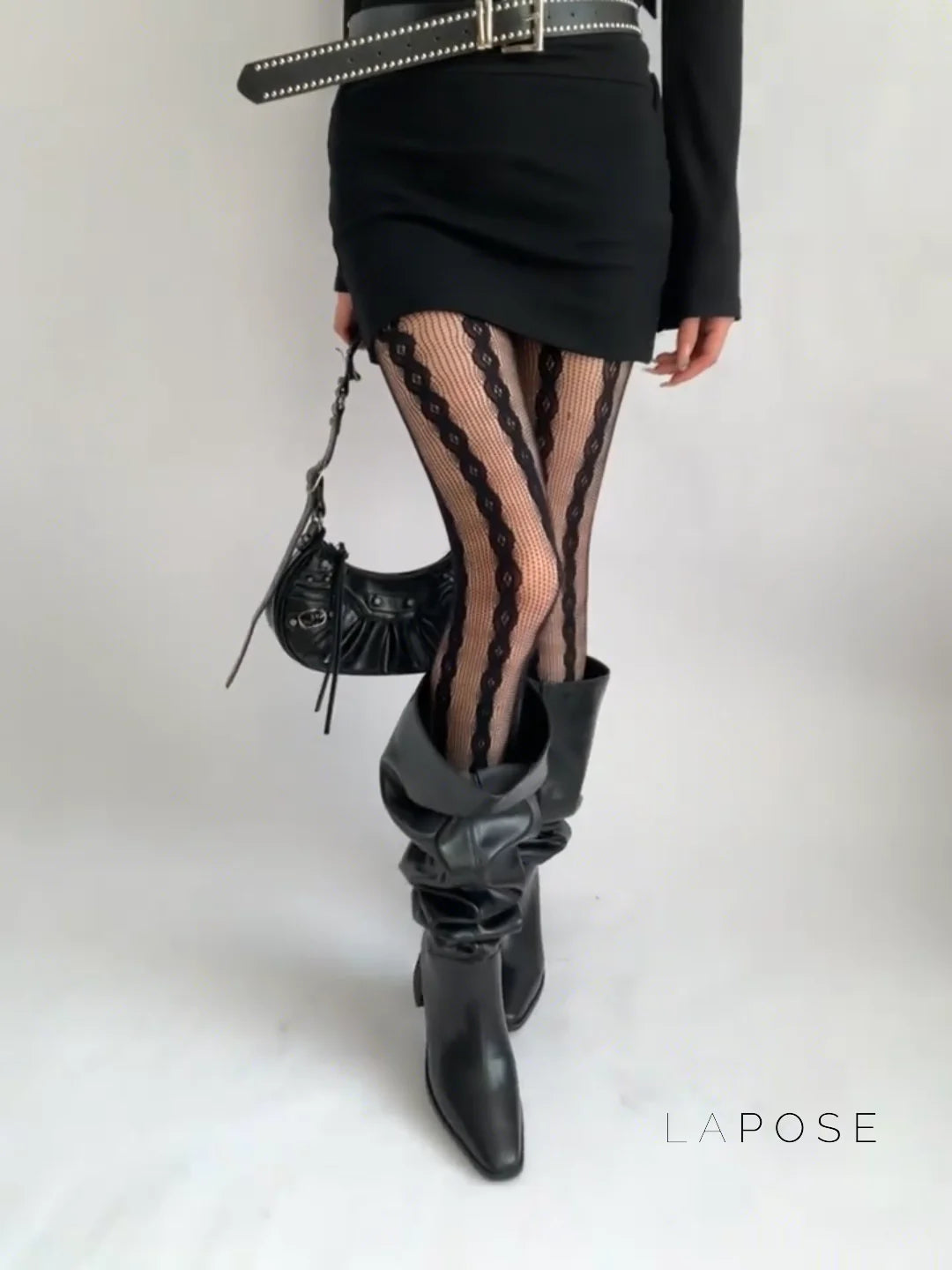 Emileigh Mesh Cable Tights