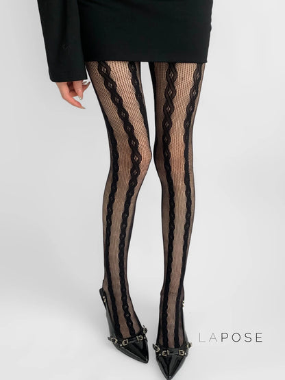 Emileigh Mesh Cable Tights