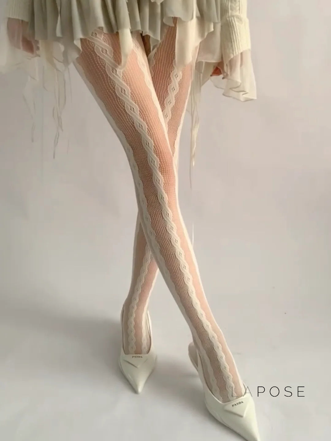 Emileigh Mesh Cable Tights