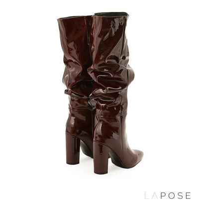 Emree Patent Block Heel Boots