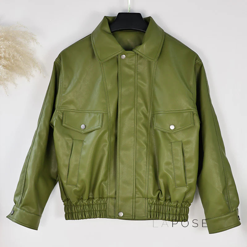 Evie Oversize Leather Jacket