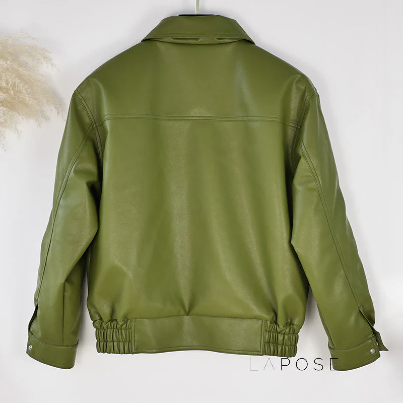 Evie Oversize Leather Jacket