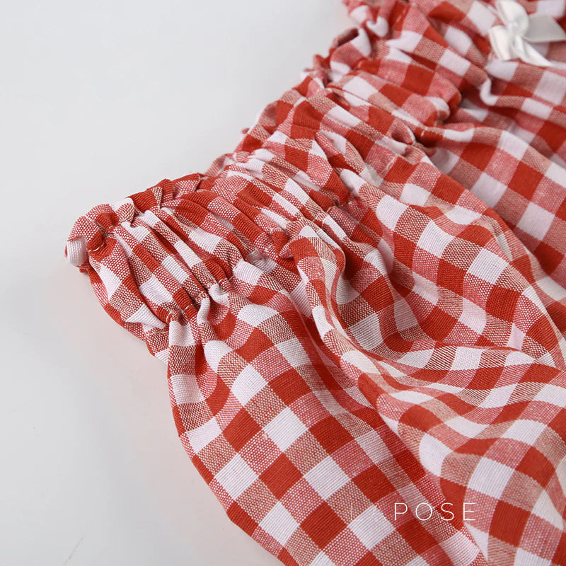 Fatoumata Bow Plaid Shorts