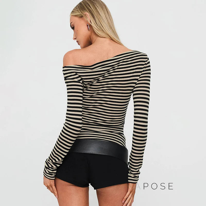 Filomena Off-Shoulder Striped Top