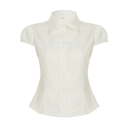 Greenlee Puff Sleeve V-Neck Top