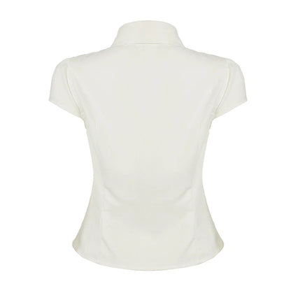 Greenlee Puff Sleeve V-Neck Top