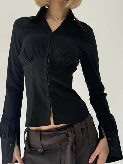 Halina Classic Button-Up Shirt
