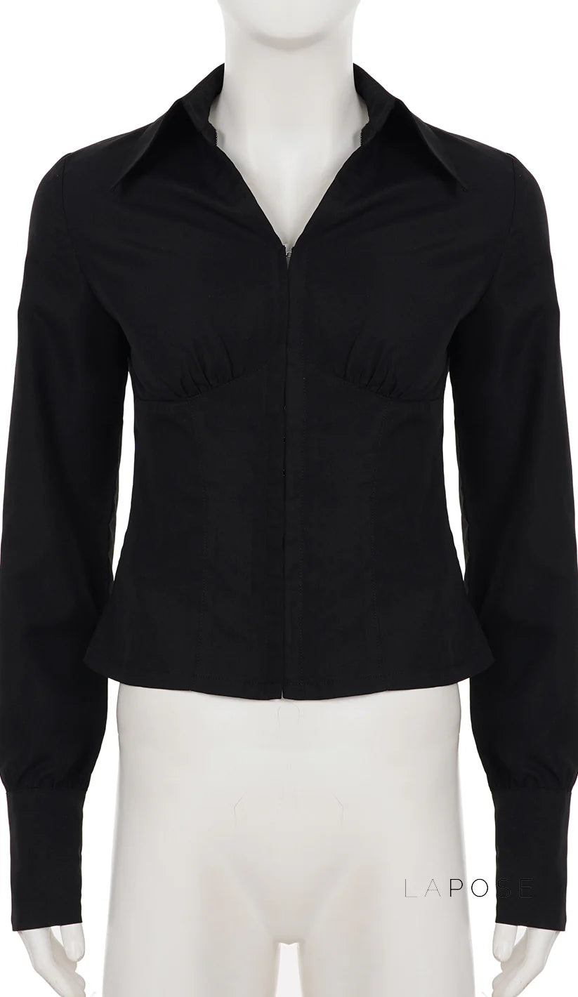 Halina Classic Button-Up Shirt