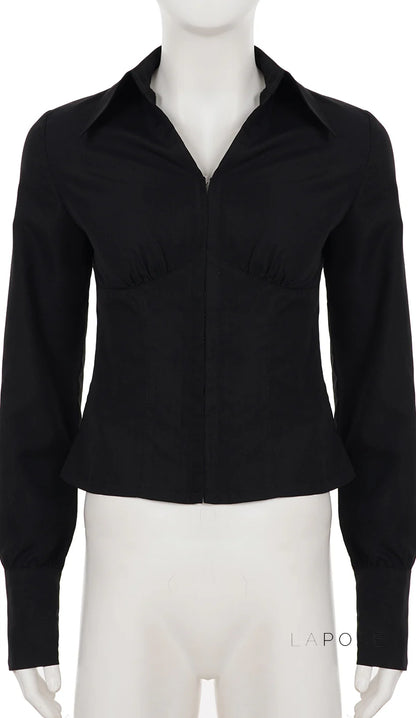 Halina Classic Button-Up Shirt