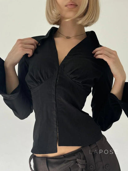 Halina Classic Button-Up Shirt