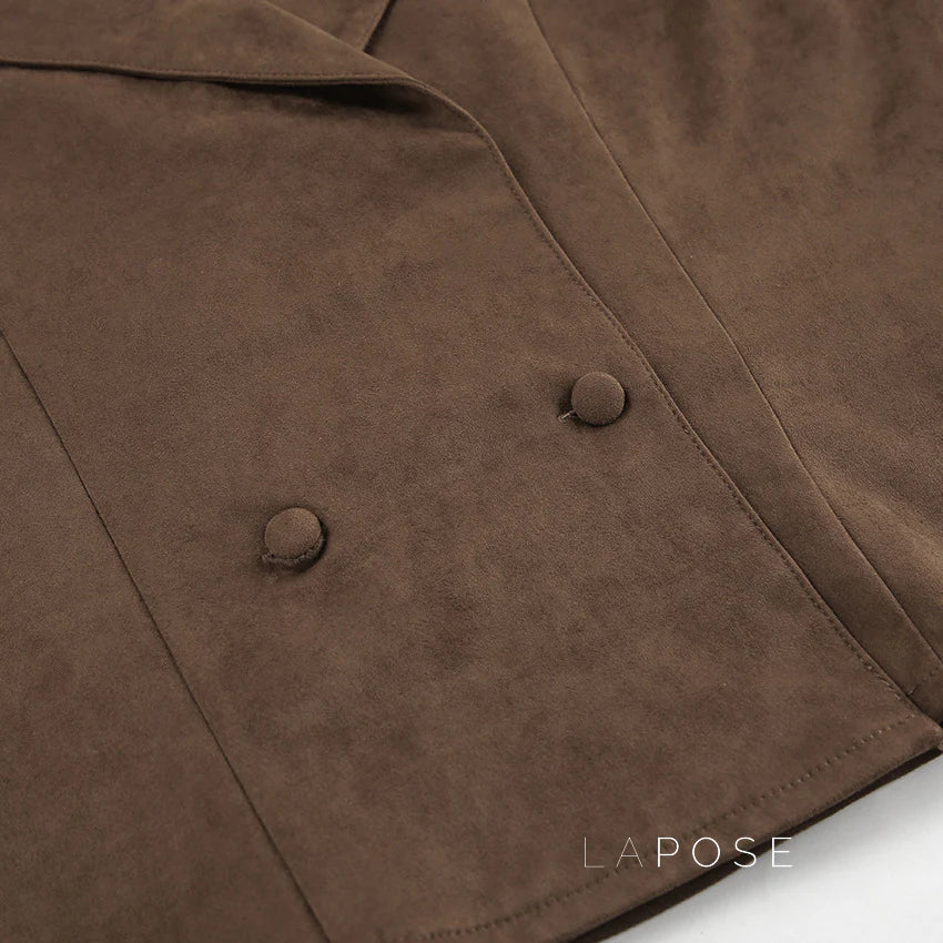 Hareem Suede Double-Breasted Jacket