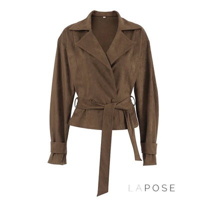 Hareem Suede Double-Breasted Jacket