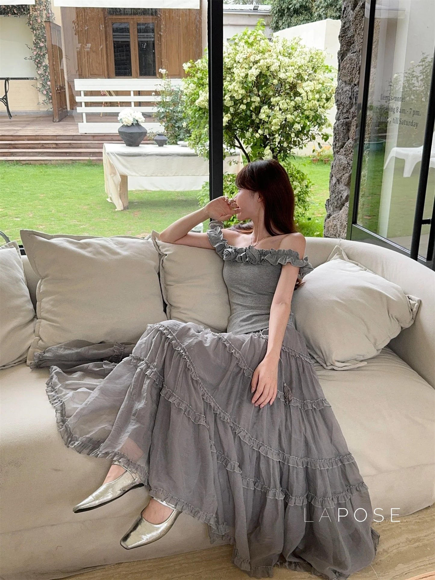 Inaaya Ruffle Maxi Skirt