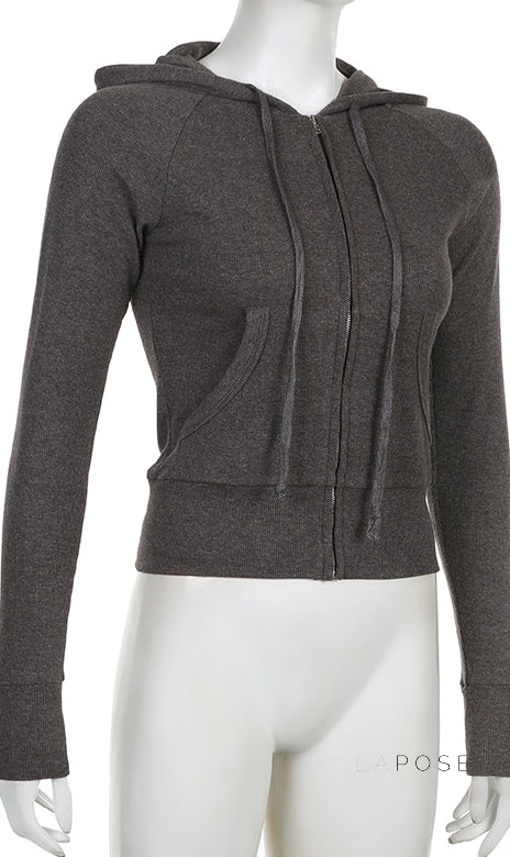 Isabel Knitted Zip Hoodie