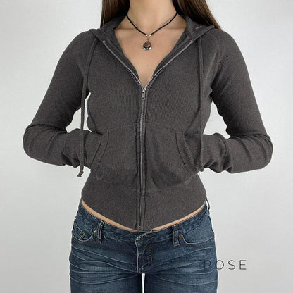 Isabel Knitted Zip Hoodie