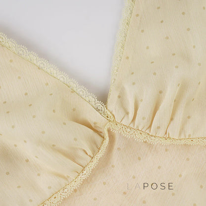 Ivonne Polka Dot Mesh Top