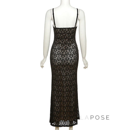 Iyonna Lace Trim Maxi Dress