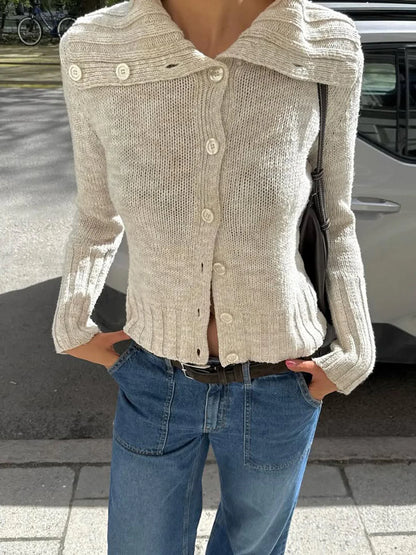 Jamileth Knit Button-Up Cardigan