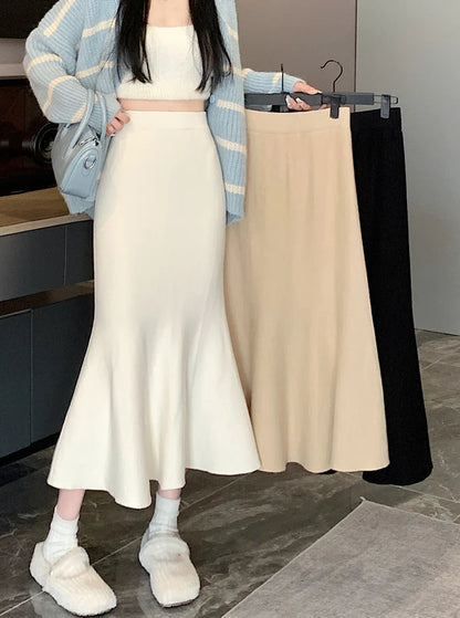 Janyla Knit Fishtail Skirt
