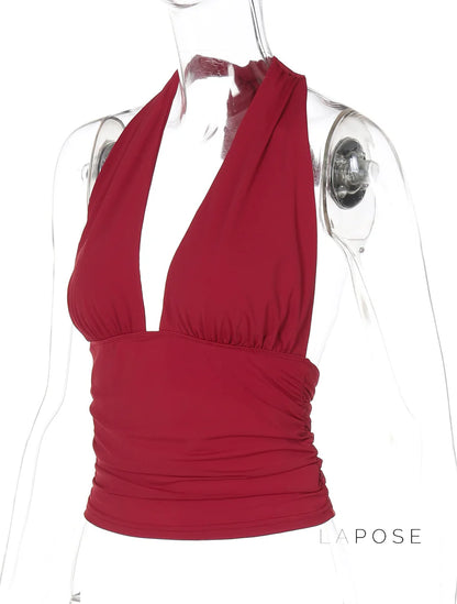 Jayana Deep Neck Halter Top