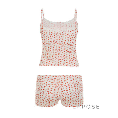 Jaycie Cherry Print Lounge Set