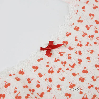 Jaycie Cherry Print Lounge Set