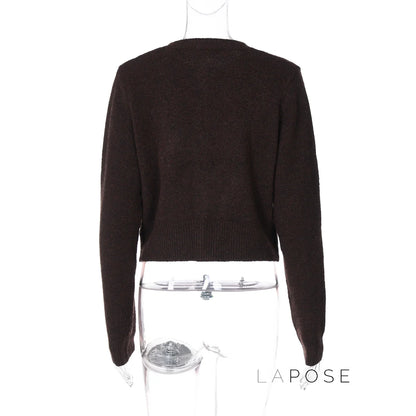 Jennah Coffee Knit Cardigan