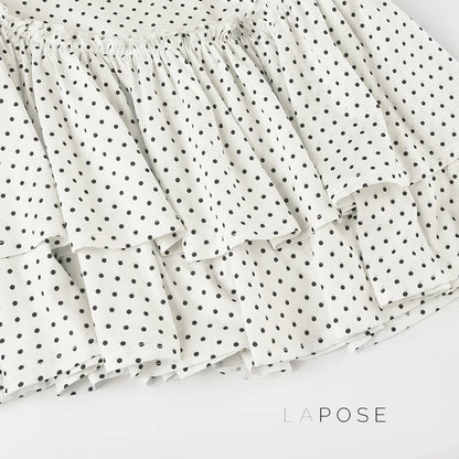 Jumana Polka Dot Smocked Mini Dress