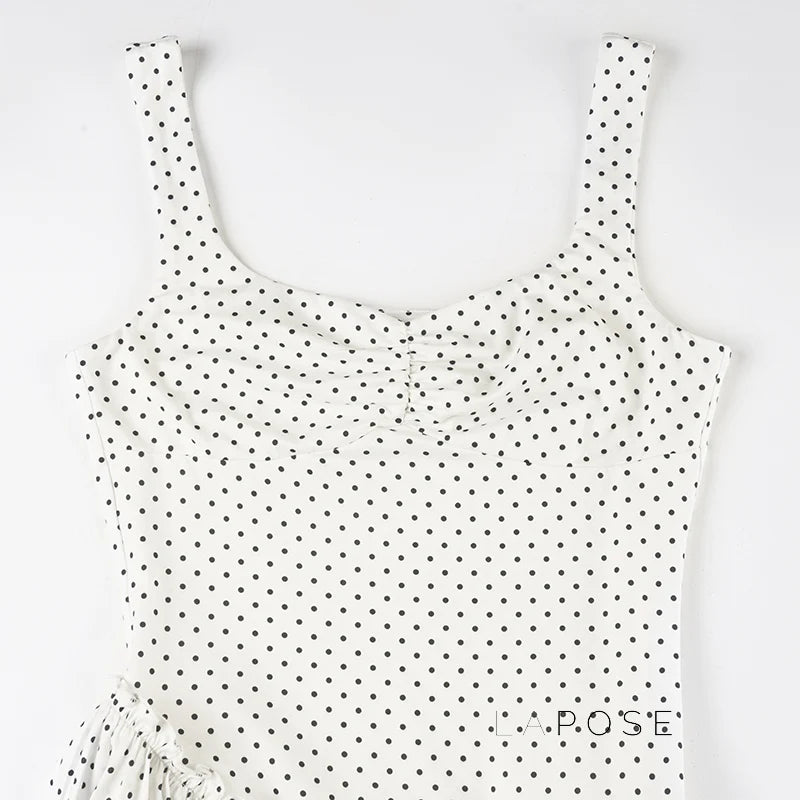 Jumana Polka Dot Smocked Mini Dress