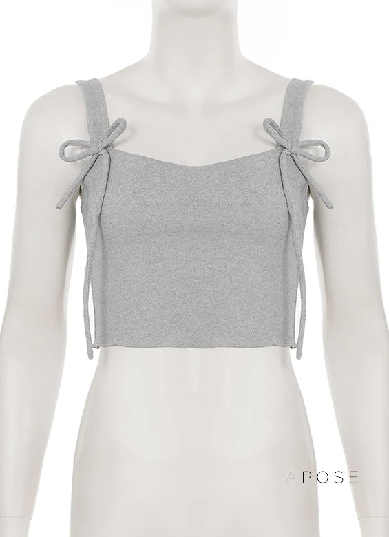 Kaeleigh Waffle Bows Shorts Set