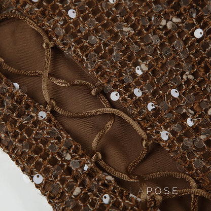 Kaidyn Sequin Crop Tube Top