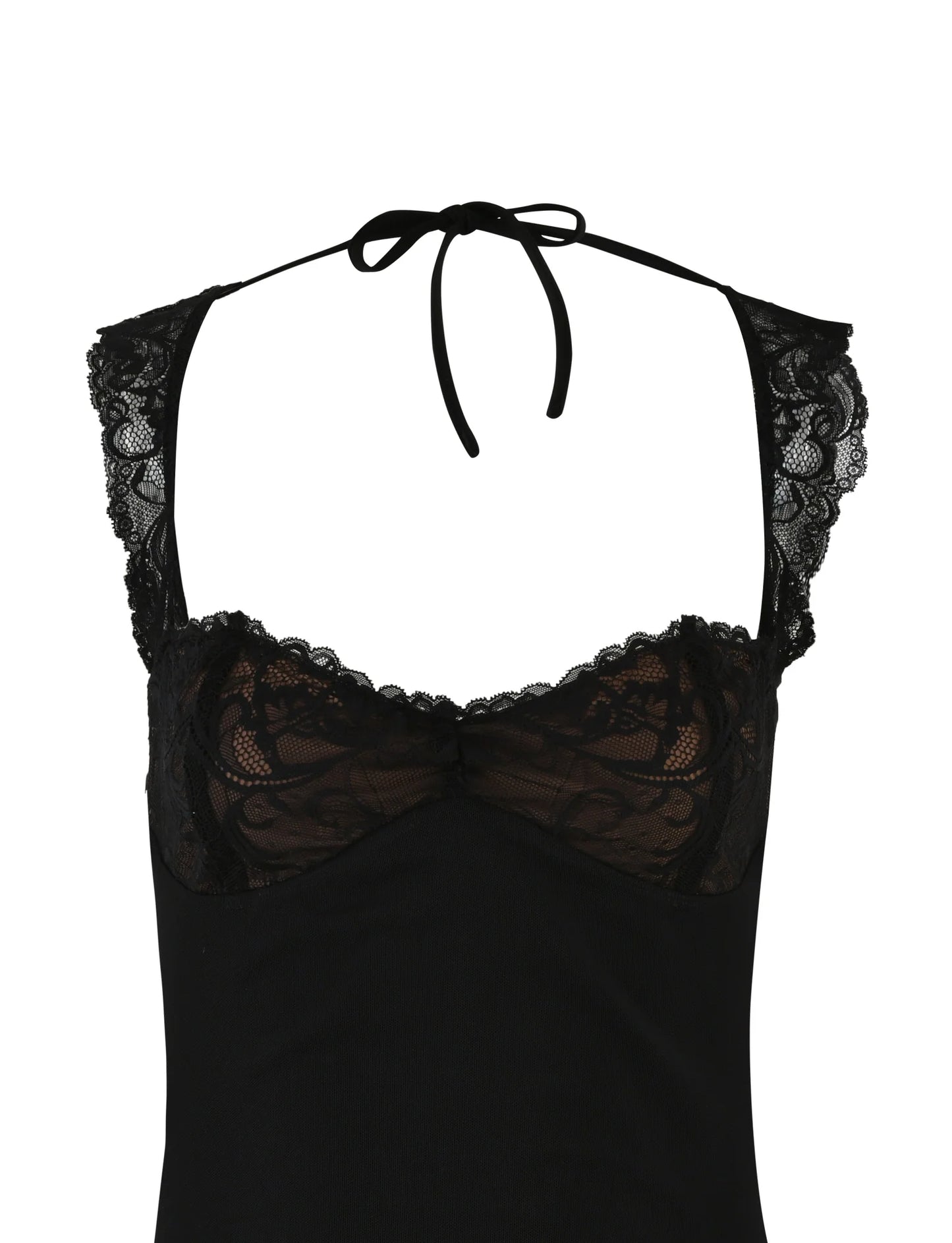 Kamiyah Lace Open Back Mini Dress