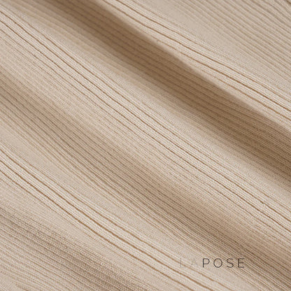 Karaline Ribbed Knit V-Neck Top