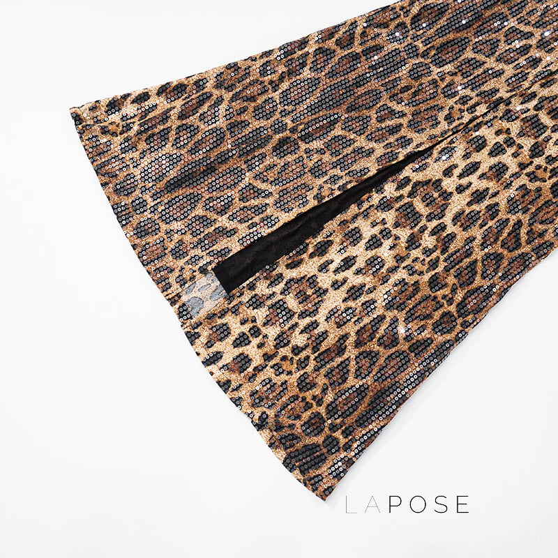 Karsen Leopard Print Tube Maxi Dress
