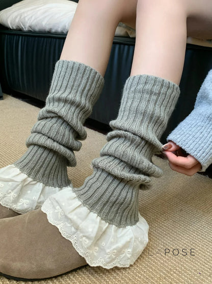 Kathleen Lace Knit Leg Warmer
