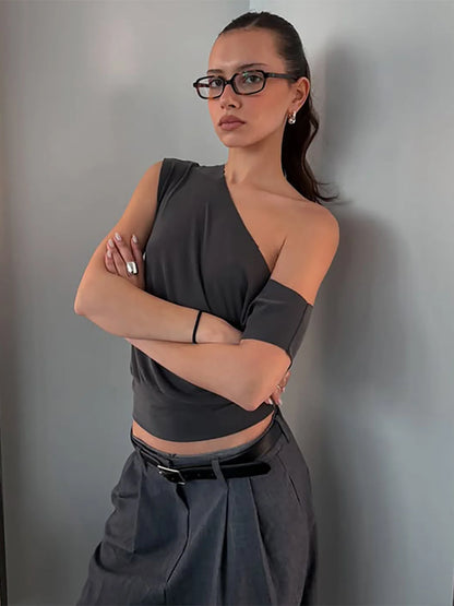 Kathryn One-Shoulder Tee