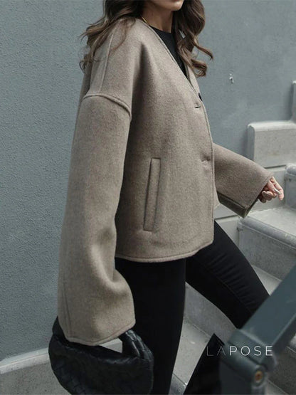 Katy Brushed Double-Breasted Coat