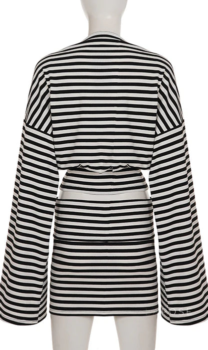 Kayden Striped Skirt Set