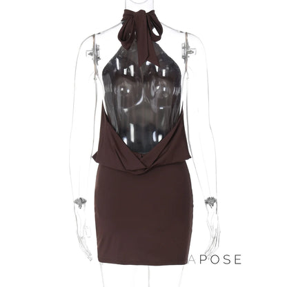 Keya Backless Halter Dress