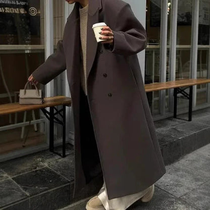 Korbyn Double-Breasted Woolen Coat