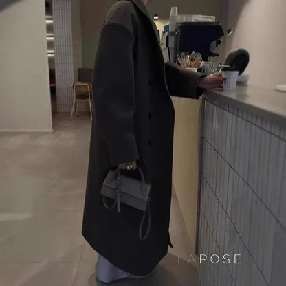 Korbyn Double-Breasted Woolen Coat