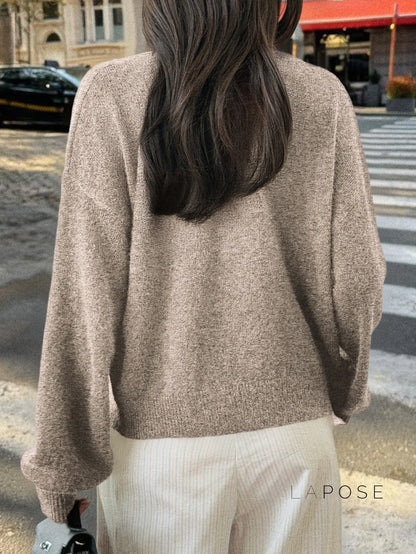 Kristy Button-Front Knit Cardigan