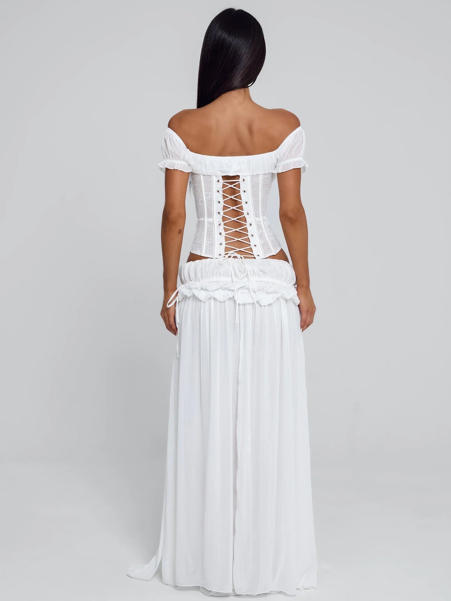 Kya Lace Bone Corset Top