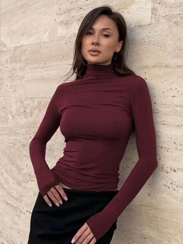 Kylee Slim Fit Turtleneck Top