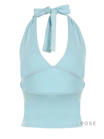 Larae Backless Halter Top