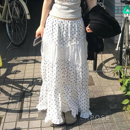 Leeanna Layered Polka Dot Skirt